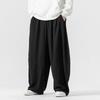 2026 Streetwear Men Wide Leg Pants Cotton Linen Casual Harem Pants Male Oversize Vintage Loose Men Joggers Trousers