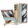 Galvanisierte Glitzer-Ständer-Handyhülle für Samsung Galaxy Z Fold 7 Vollschutz Scharnierfolienabdeckung für Samsung Z Fold7 Fold6 Fold5