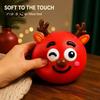 Fidget Stress Balls 1/5Pcs DIY Christmas Relief Toy, Reindeer Snowman Ball with Toy Detachable Expression Accessory, Soft Squeeze Sensory Party Favors