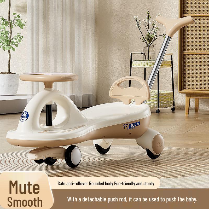 

Kids Anti-Rollover Twist Scooter with Music & Lights for Ages 1-6