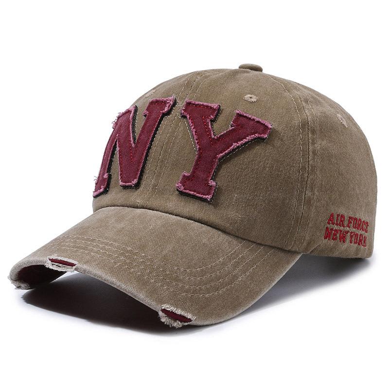 Spring Autumn Letter Embroidered Baseball Cap Men's Outdoor Sports Cap Women's Ponytail Panama Cap Sun Visor Hat