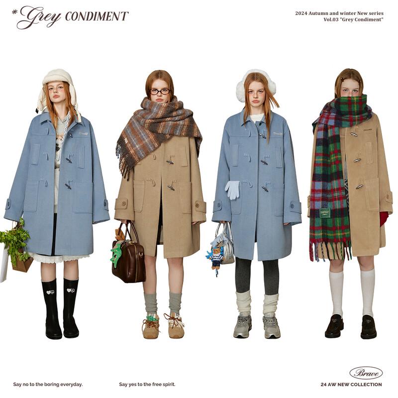 unifree Women's Academy Style Woolen Toggle Coat