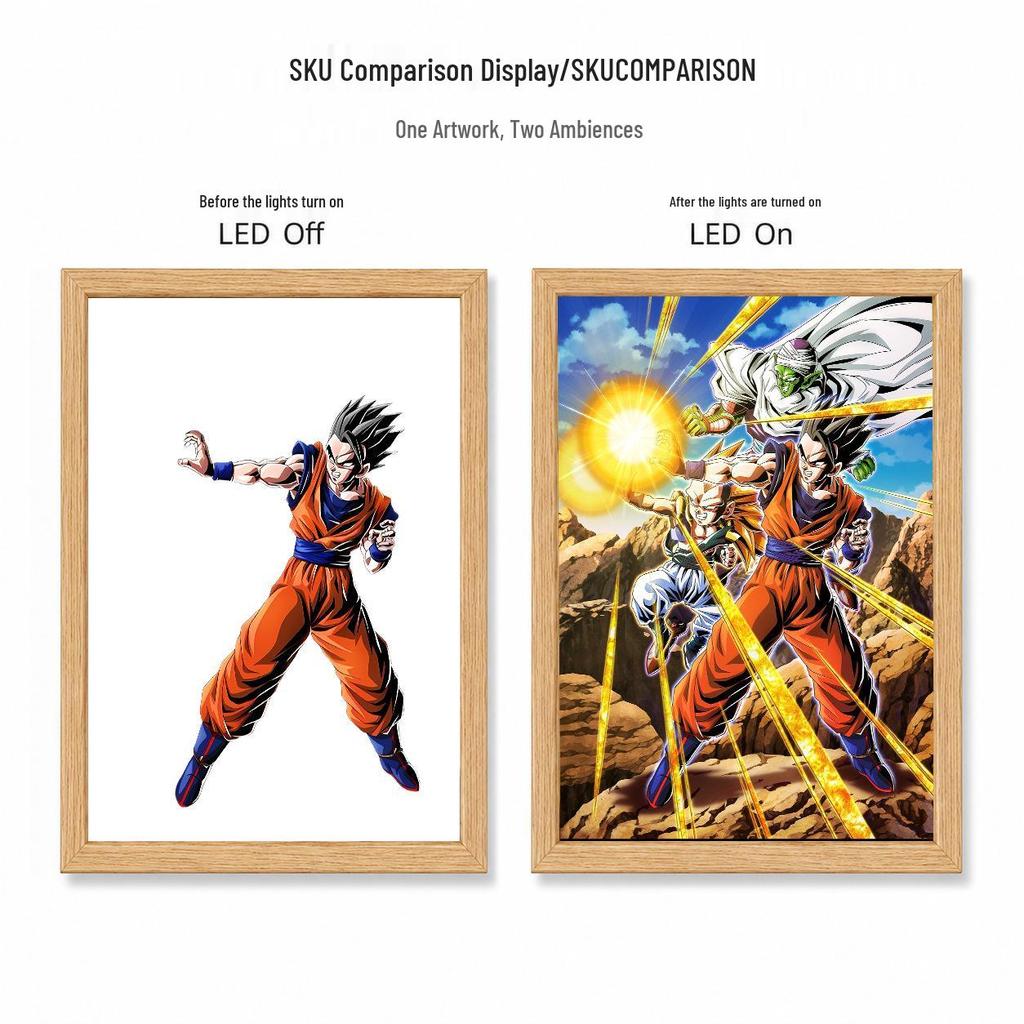 Veilleuse LED Dragon Ball: Cadre Photo Créatif Vegeta