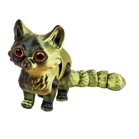 3D Printed Cat Toy Stress Relief Simulation Cat Toy Articulated Animal Fidget Toy Desktop Pet Model Office Desk Decoration Ornament