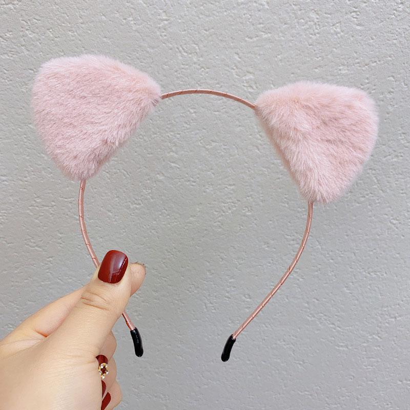 1Pc Plush Daily Use Cat Ear Decoration Cartoon Headband Cute Hair Accessory
