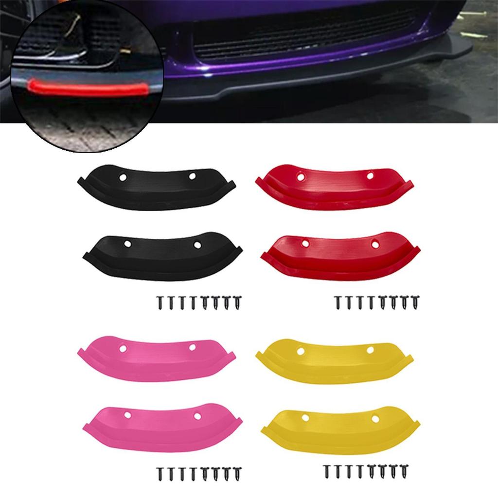 Front Bumper Lip Spoiler Splitter PP Plastic Universal Front Lip Protector Car Exterior Trim for Vehicle Decoration