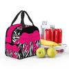 Hot Pink Zebra And Leopard Animal Print Stripes Insulated Lunch Bag for Women Office Thermal Food Box Tote Lunch Boxes Container