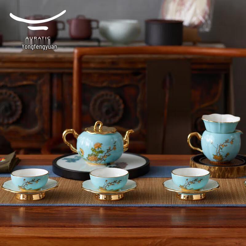 Yongfengyuan West Lake Blue 12-Piece Tea Set