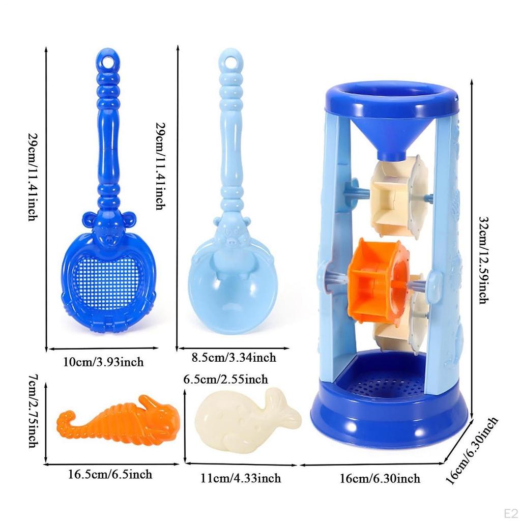 5 Pieces Beach Toys Set for Kids Sandbox Summer Fishing Shovels Travel Outdoor Game Sand Castle