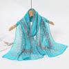 New Print Chiffon Scarf Shawl Women Sunscreen Silk Scarf Turban Long Wrap Beach Travel Outdoor Accessories Trendy Headband
