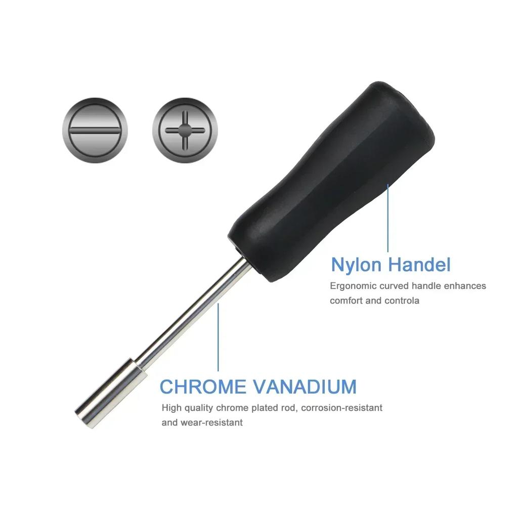 Fixed Value Torque Screwdriver 1/4inch 6.35mm Black Drive Spinner Handle Socket Driver Handle for Bike Repairing