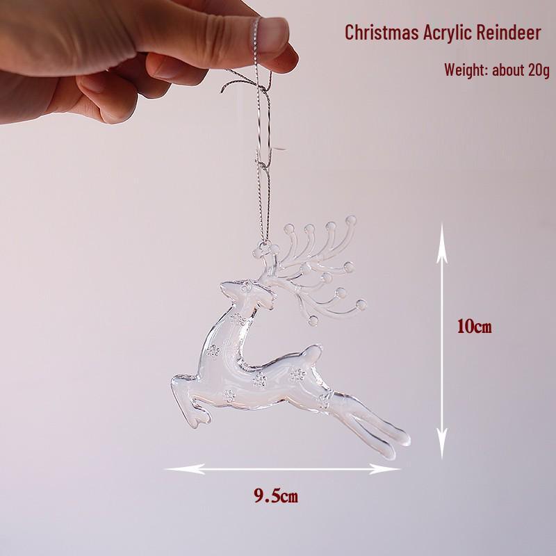 Ornament de Crăciun Fulg de Nea: Gheață Acrilică pentru Decor de Sărbători sau Instalație de Nuntă, Alb Transparent