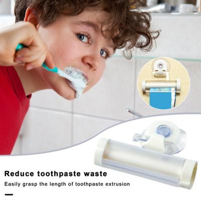 Toothpaste Squeezer with Suction Cup Design Hanging Rolling Tube Toothpaste Dispenser for Home Bathroom