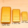 Nový styl Imitace zlaté cihly Těžítko - Zaoblený roh Pevná zlatá cihla Ozdoba Rekvizita pro domácí dekoraci