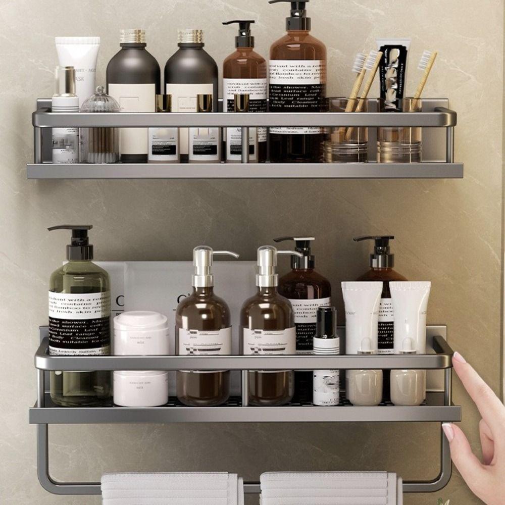 Bohrerfreie Badezimmerregal Rechteckige Form Lagerregal Badezimmer-Organizer Eckregal Für Badezimmer