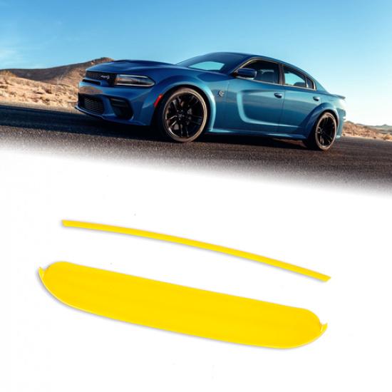 Yellow Hood Center Grille Scoop Cover Trim Accessories For Dodge Charger 2015+