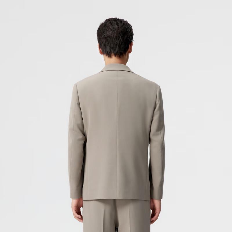 PEACEBIRD Men's Short Slim Fit Double-breasted Suit Jacket