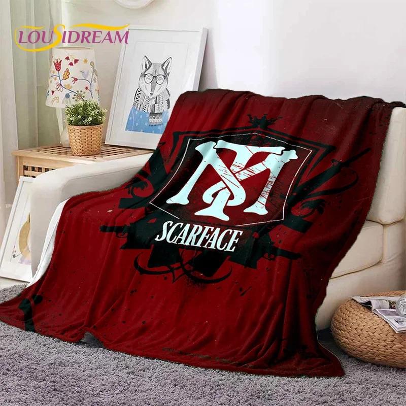 Scarface Tony 3D Printing Movie Soft Flannel Blanket for Beds Bedroom Sofa Picnic,Throw Blanket for Cover Outdoors Leisure Gift