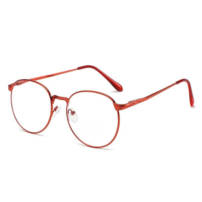 Unisex Übergroße Runde Mode Lesebrille Ultraleichte Metallrahmen HD Blaulichtblockierend Augenschutz Alterssichtigkeit Brille