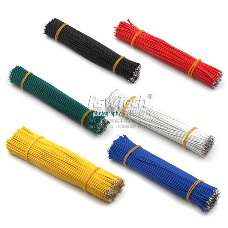 Double-Headed Tinned Wire Jumper for Welding & Electronic Connection, 22/24AWG, 5/0.8mm, Length: 50/150mm