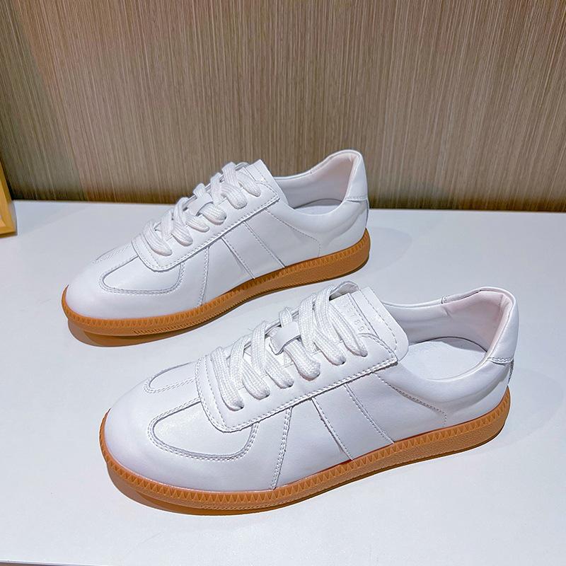 Fashion Genuine Leather Women's Sneakers 2025 New Autumn Ladies Moral Training Shoes Casual Spring Flat Shoes Women
