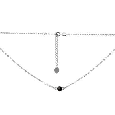 Silver Necklace with Natural Spinel (2068143)