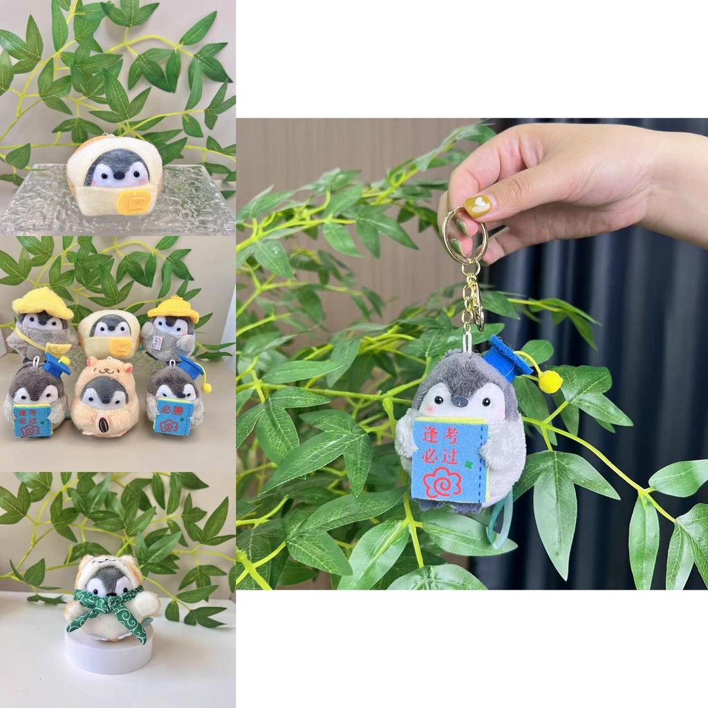 Cute Penguin Plush Doll With Hat Ideal For Key Ring Travel Companion