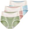 3 Pieces Women Briefs Cotton Underwear Female Middle Waist Undies Breathable Multicolor Panties L XL 2XL