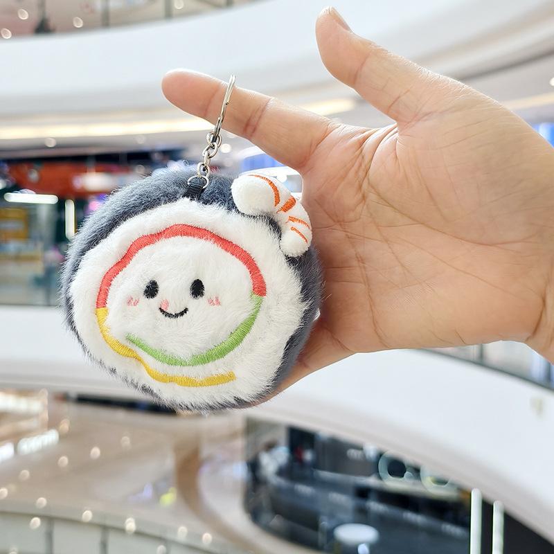 Cute Hamburgers French Fries Delicious Food Pendant Plush Stuffed Toy Doll Bag Pendant Keychain Jewelry Accessory Decoration