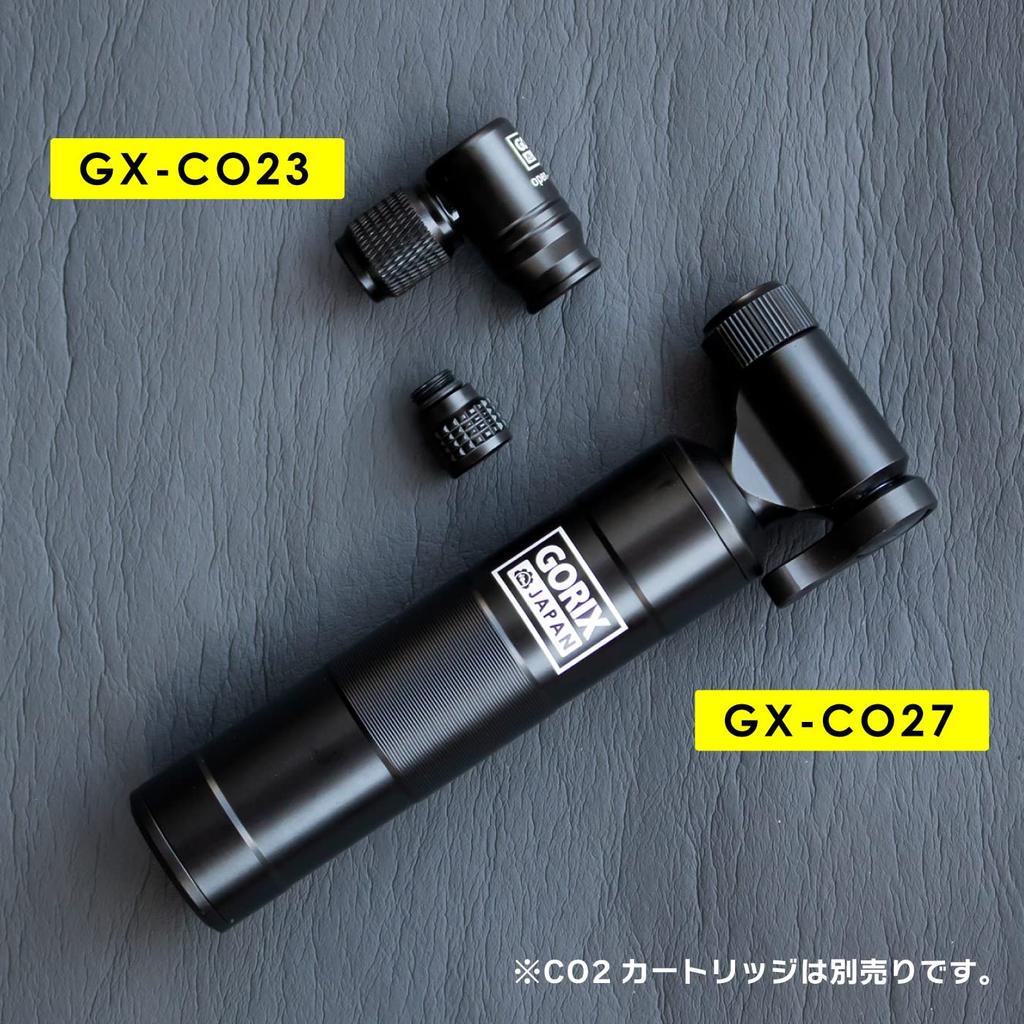GORIX Bicycle Portable Air Pump CO2 Inflator CO2 Air Pump British 3 Valve Compatible Lever Adjustable Case Lightweight Small CO2 Head Road Bike Air