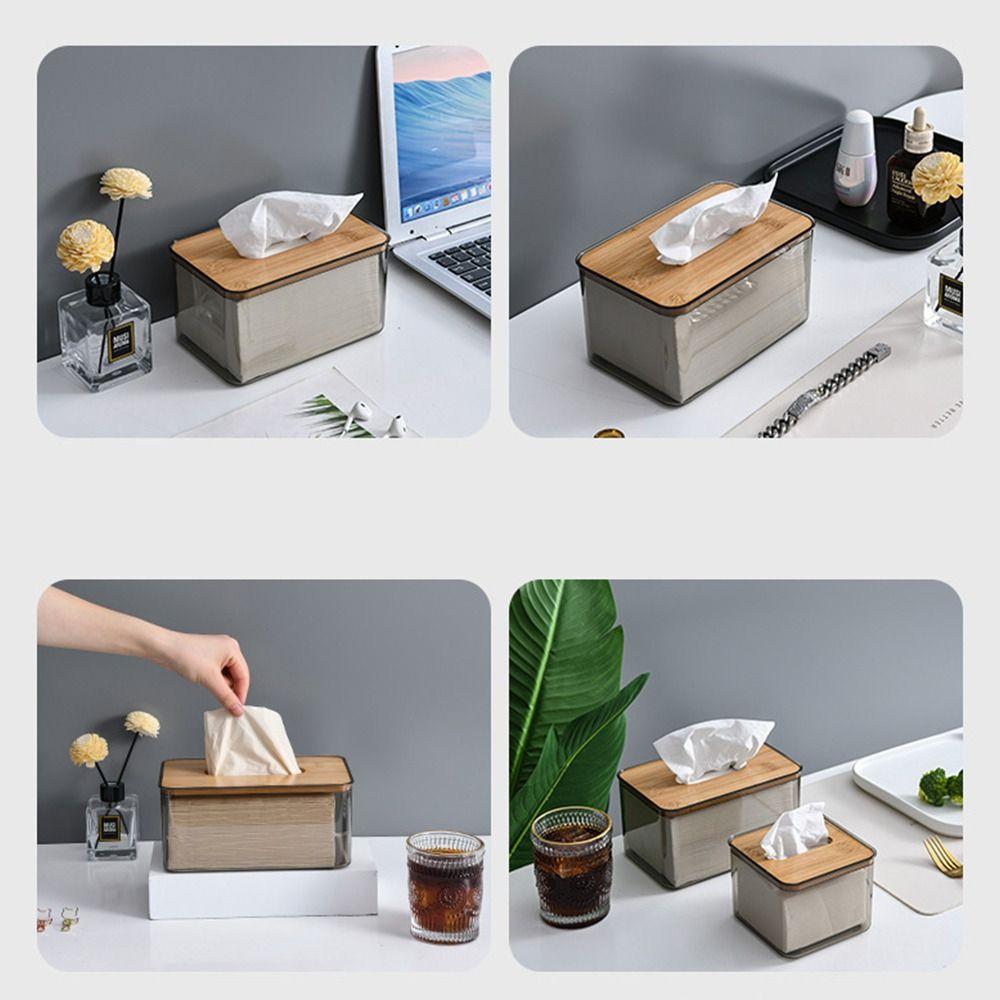 Square Tissue Holder Paper Box Living Table Tissue Box Creative Clear Tissue Box