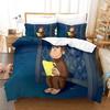 Animated Cartoon Monkey Bedding Set,Children's Bedding Sets with Pillowcases for Boys and Girls,Duvet Cover Set for All Season