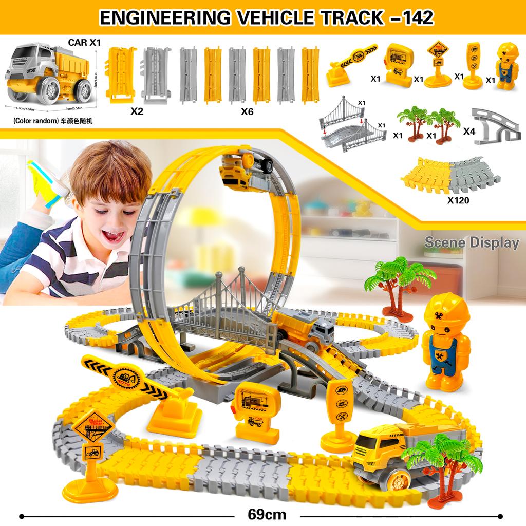 Children Magic Climbing Track Toy Engineering Car Kids Educational Toys Track Car Train Toys for Children Birthday Gift For Kid