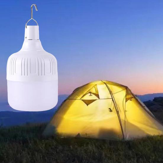Multi-Functional Emergency LED Light Bulb with Hook Super Bright Dimmable USB Rechargeable Waterproof Outdoor Camping Light
