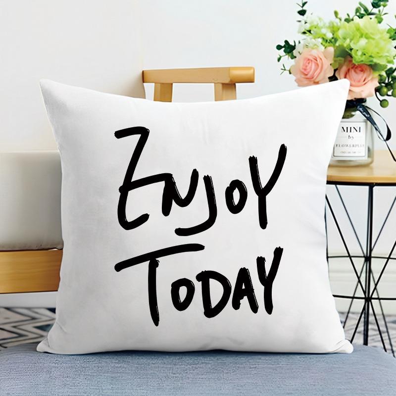 Black And White Ins Style Printed Decorative Pillowcase Bedroom Living Room Square Cushion Pillowcase
