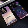 Colorful Band C-Coldplay CC Phone Case For iPhone 17,16,15,14,13,12,11 Plus,Pro Max,XS,Colored Silver Plated Inside Cover