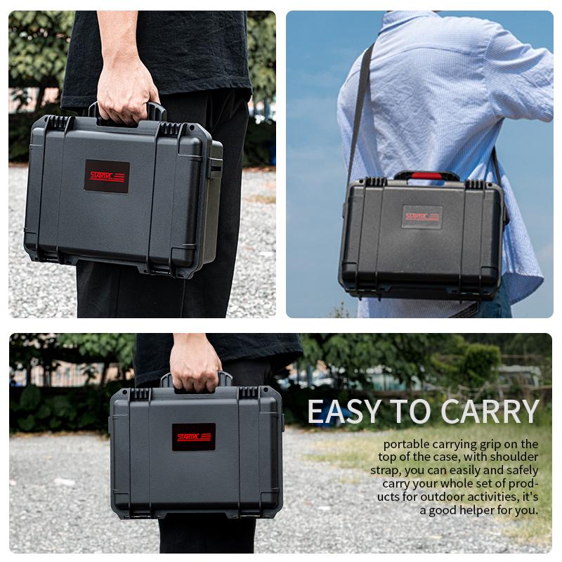STARTRC Waterproof Hard Case for Insta360 X4 Double Layers Travel Carrying Case Large Storage Action Camera Accessories