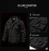 Herren Winddichter Parka mit abnehmbaren Ärmeln: Frühlings-/Herbst-Jacke mit mehreren Taschen, lockerer Schnitt, Übergröße, Freizeit-Arbeitskleidung