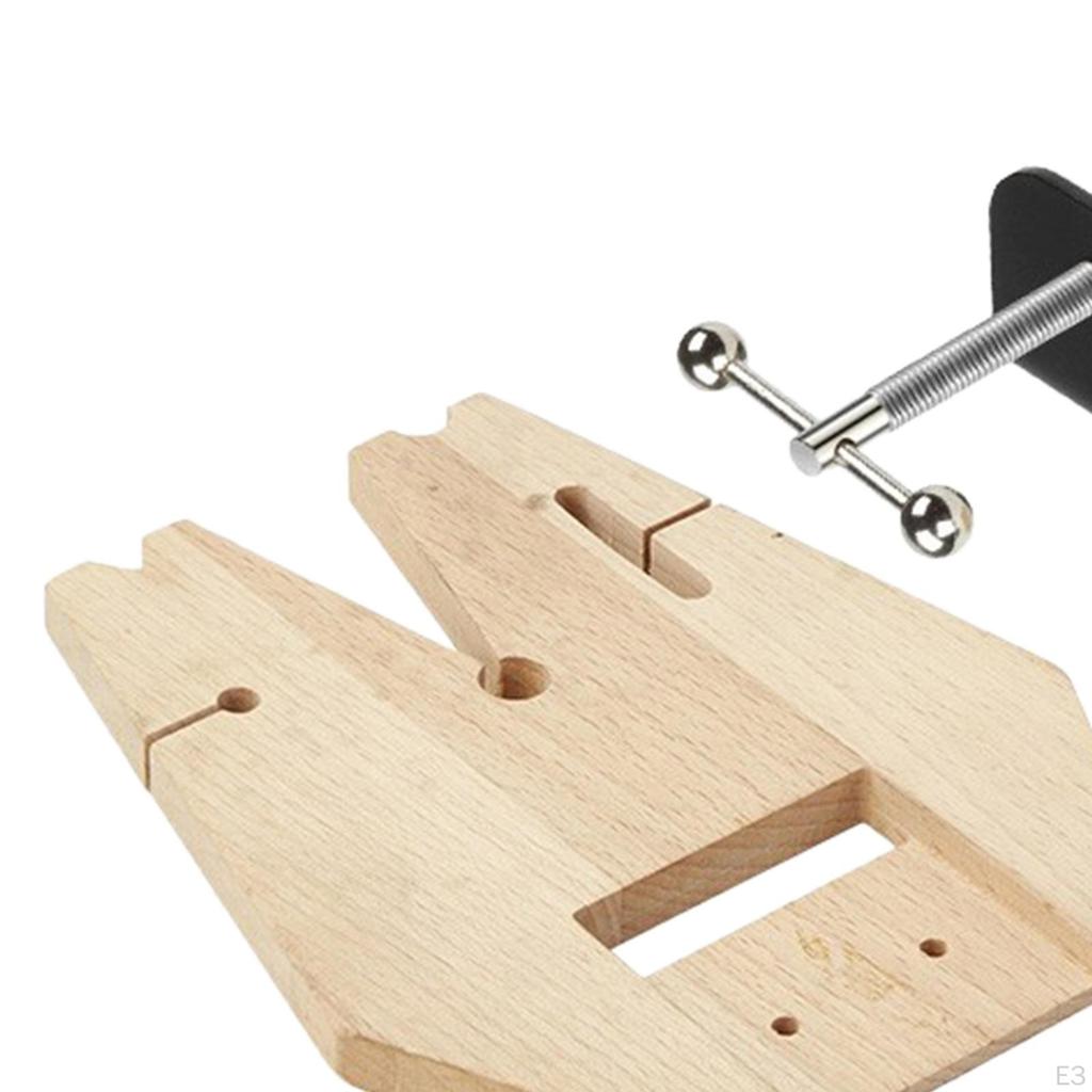 Bench Pin Clamp Jeweler Table Jewelers Adjustable V Groove Wooden Workbench for Jewelry