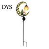 Outdoor Christmas Decorative Stakes Solar Moon Light, Santa Snowman Crescent Garden Stake Warm Weather Resistant Lawn LED Glow, Festive Pathway Light