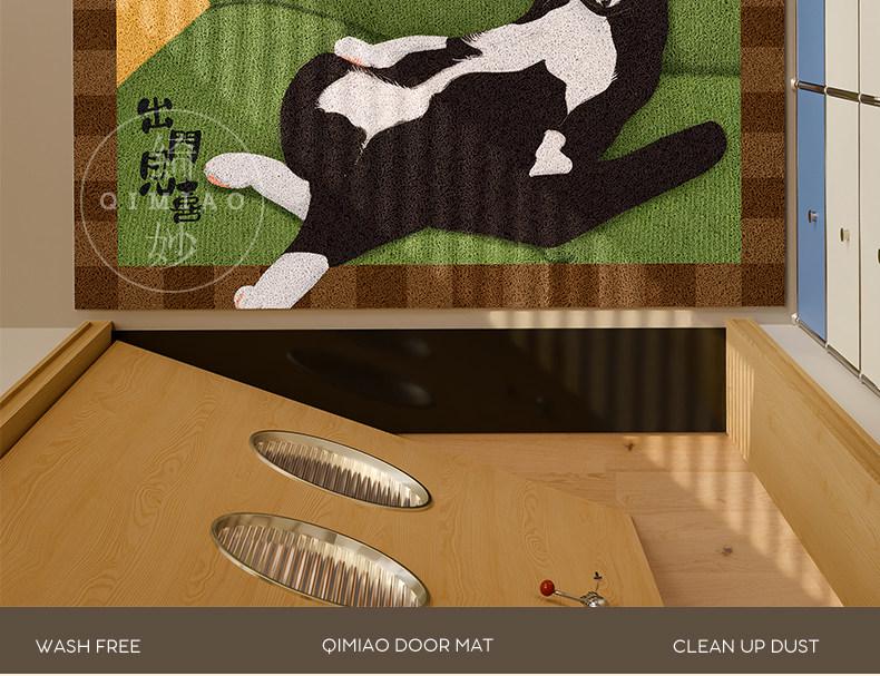 Non-slip Cat Sisal Door Mat - Dirt-resistant, Easy-to-clean Mud Scraper for Entryways