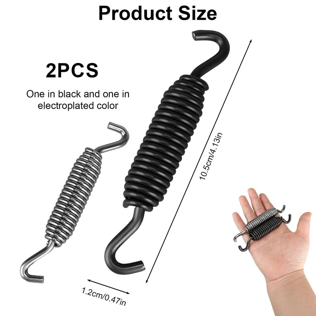 2 Pieces Universal Motorcycle Kickstand Spring Metal Sidestand Support Replacement Compatible with Harley Davidson Dyna Sportster Softail Touring
