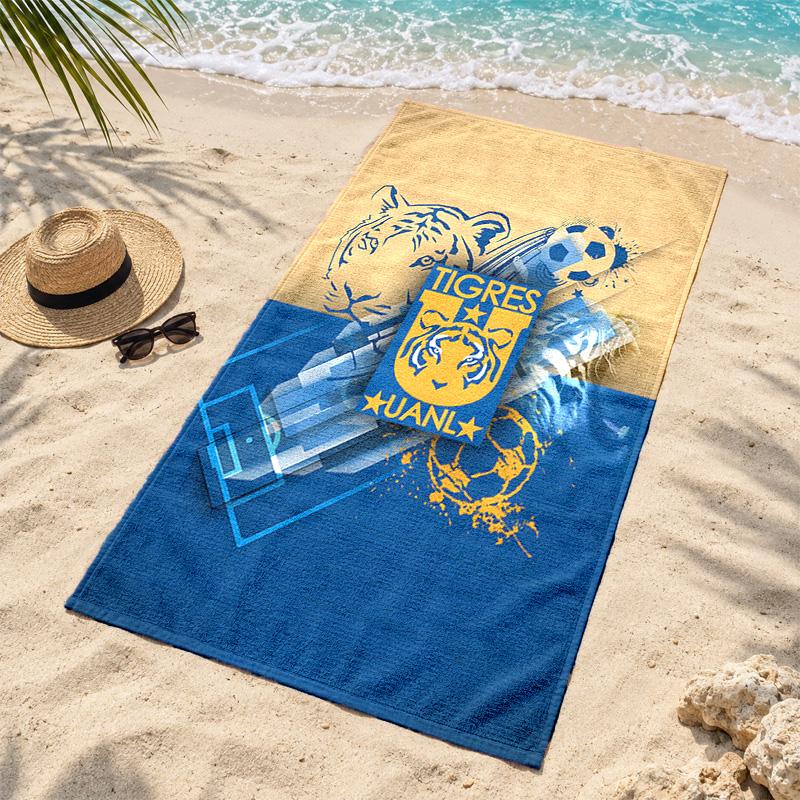 Club Tigres UANL Microfiber Beach Towel Quick Dry Sand Free Lightweight Beach Towels for Travel Swimming Camping