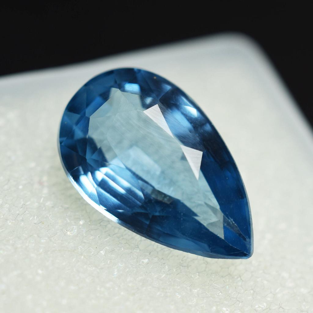 Natural Blue Sapphire Loose Gemstone 10.60 ct Pear September Birthstone for Gem Collections