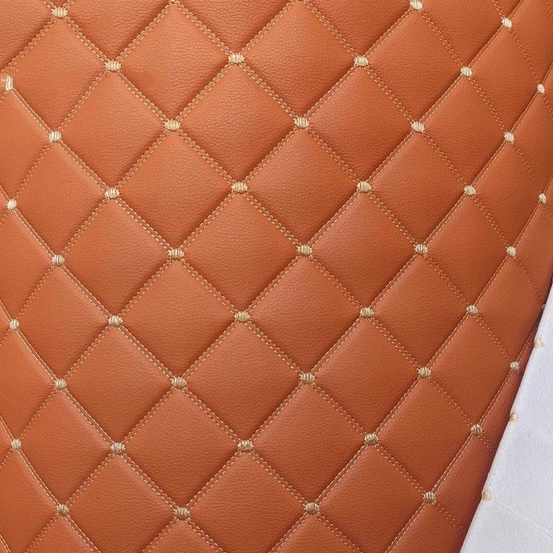 100x155cm Tessuto Trapuntato Ecopelle Ricamo Tessuto per Rivestimenti Tetto Auto Comodino Pelle Porta Spugna Bordatura Decorazione