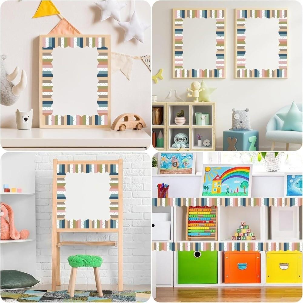 1Roll Creative Self Adhesive Chalkboard Board Border Paper DIY Border Classroom Decors 5.6cm Decorative Stickers Handmade Crafts
