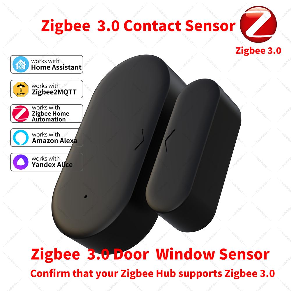 Zigbee 3.0 Door Window Sensor Work With Yandex Alexa Zigbee2MQTT ZHA HomeAssistant