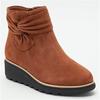 Winter Short Boots Side Zipper Bowties Ladies Boot Female Footwear Women's Autumn Boots Mid Heel Wedges Shoes