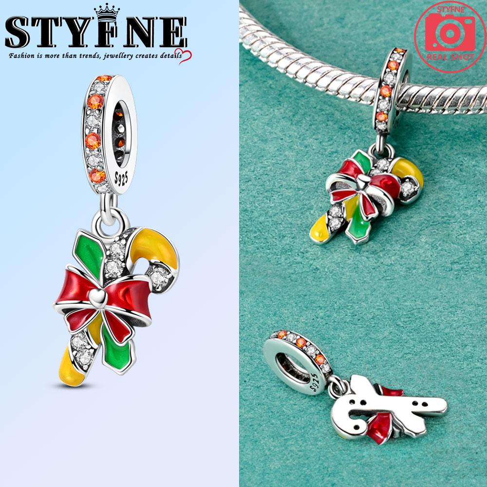 Copper Charms Beads Elk Crystal Tree Christmas Halloween Charm Pendent Fit Original Bracelet Women Jewelry Gift