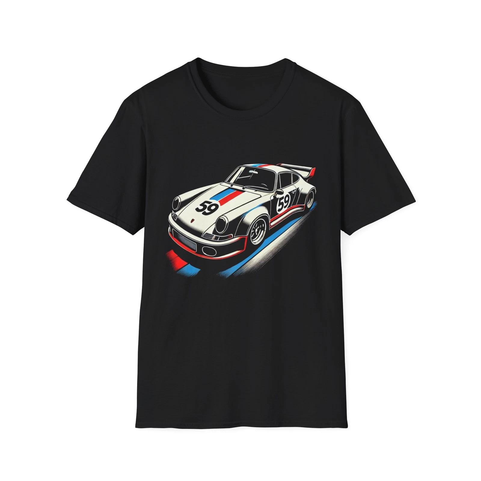 Motorsports Legend #59 Racing T-Shirt Classic Sports Car Graphic Tee for Fans S